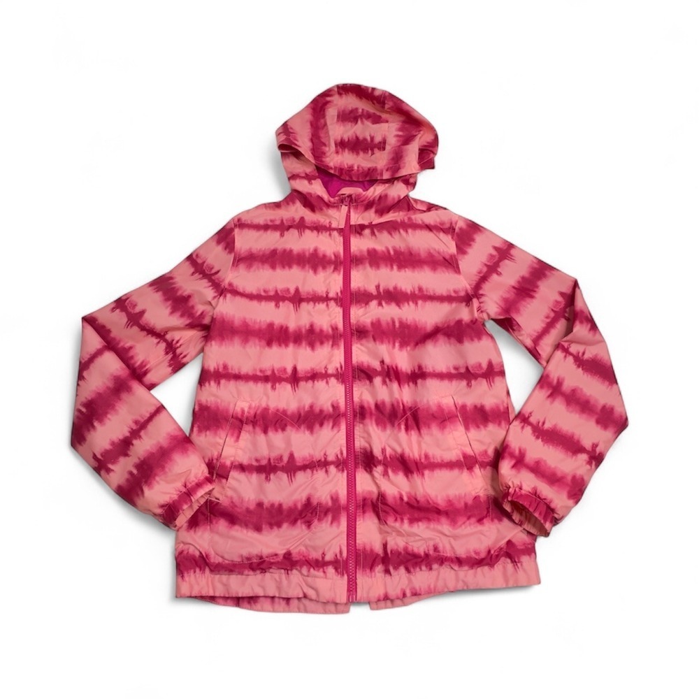 Kids Cat‎ & Jack Pink Tie Dye Hooded Lightweight Jacket Size XL 14/16